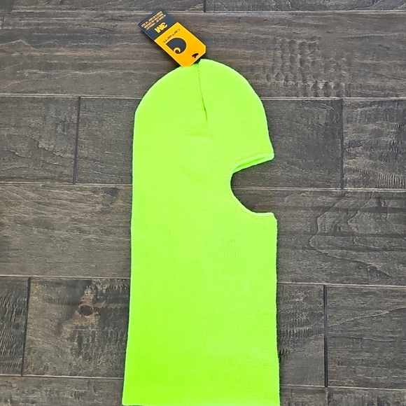 New Carhartt Neon Yellow Stretch Extendable Face Mask/Balaclava - One Size - Picture 4 of 5